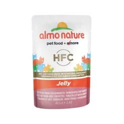 Almo Nature HFC Jelly Kattenvoer - Maaltijdzakje - Tonijnfilet En Garnalen