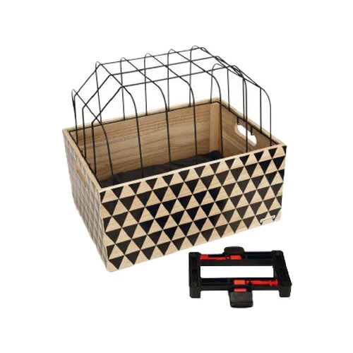 Beeztees Houten Fietsmand Touring + Kap 4 Beeztees Houten Fietsmand Touring + Kap - Afbeelding 2