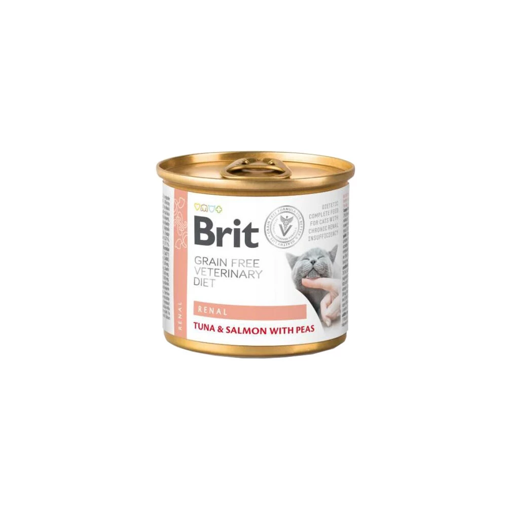 Brit Veterinary Diet Cat - Grain Free - Renal - Blik 3 Brit Veterinary Diet Cat - Grain Free - Renal - Blik