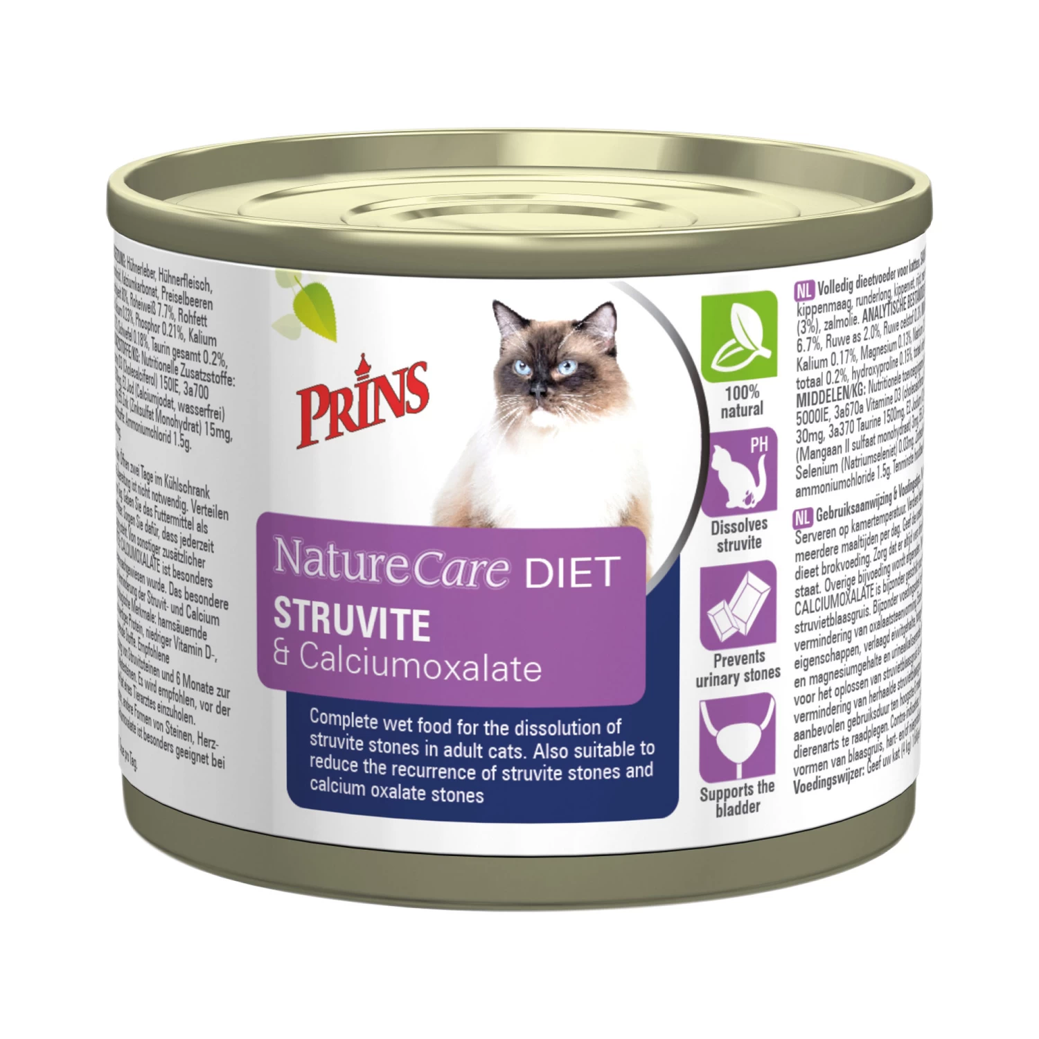 Prins NatureCare Diet Cat Struvite & Calciumoxalate 4 Prins NatureCare Diet Cat Struvite & Calciumoxalate - Afbeelding 2